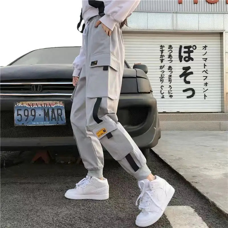 Women’s Hip Hop Cargo Joggers – Casual Streetwear Sweatpants (S–5XL Plus Size) - Image 11