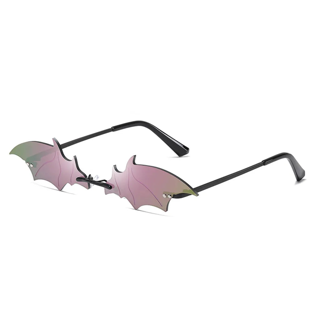 Bat-Shaped Rimless Sunglasses – Unisex Retro Streetwear Eyewear with UV400 Protection - Image 7