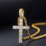 Hip Hop Cross Pendant Necklace for Women & Men