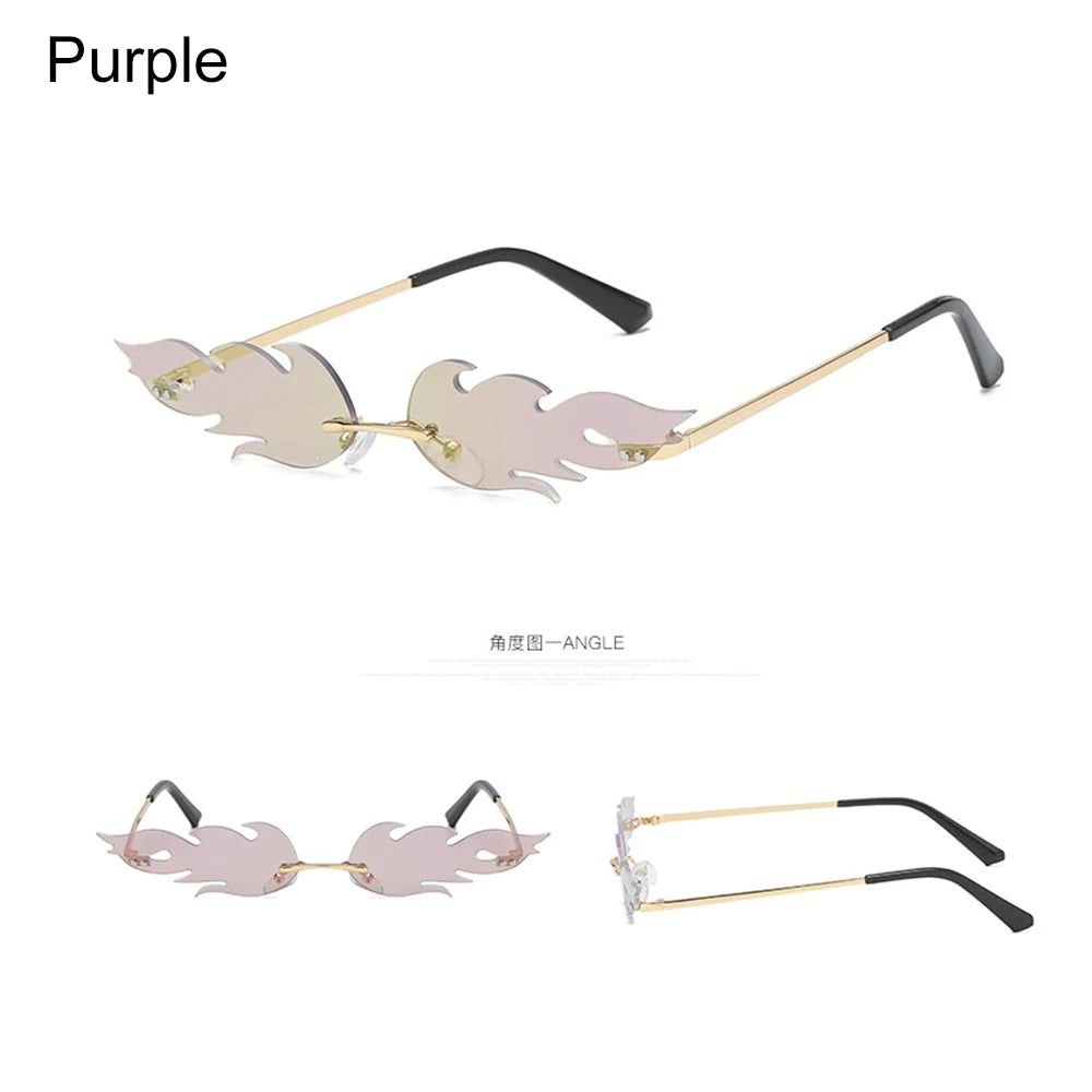 Bat-Shaped Rimless Sunglasses – Unisex Retro Streetwear Eyewear with UV400 Protection - Image 16