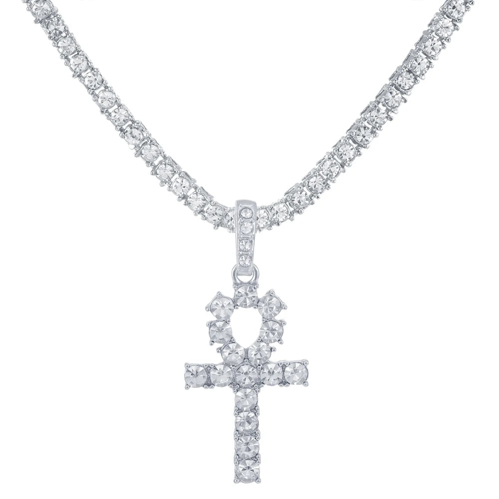 Iced-Out Cross Pendant Necklace - Image 14
