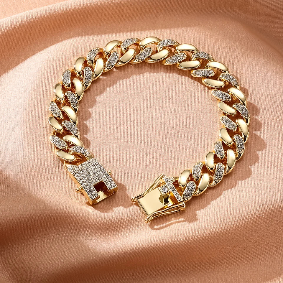 Gold & Silver Color Hip Hop Cuban Chain - Image 12