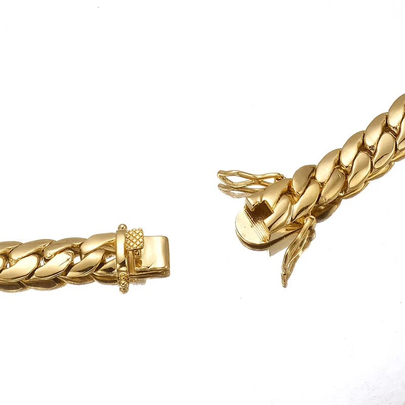 Hip Hop Bling Gold Cuban Link Chain - Image 5