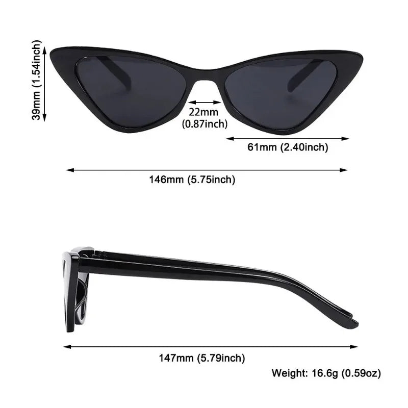 Vintage Cat Eye Sunglasses – Small Frame Retro UV400 Eyewear for Women - Image 5