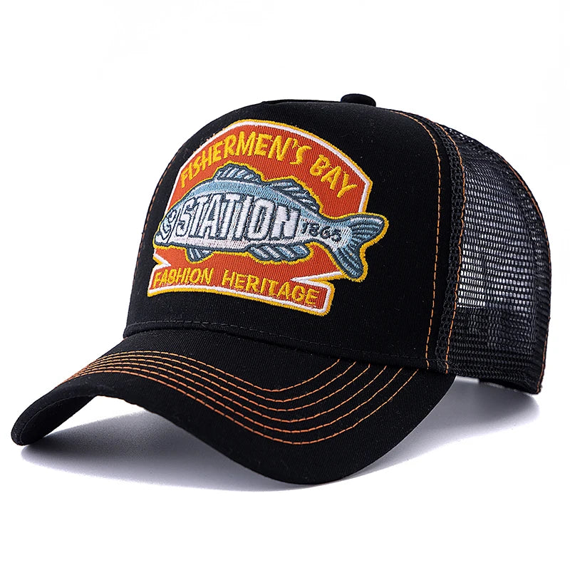 Unisex Summer Fishing Cap – Breathable Mesh Trucker Snapback Hat for Outdoor Sports - Image 5