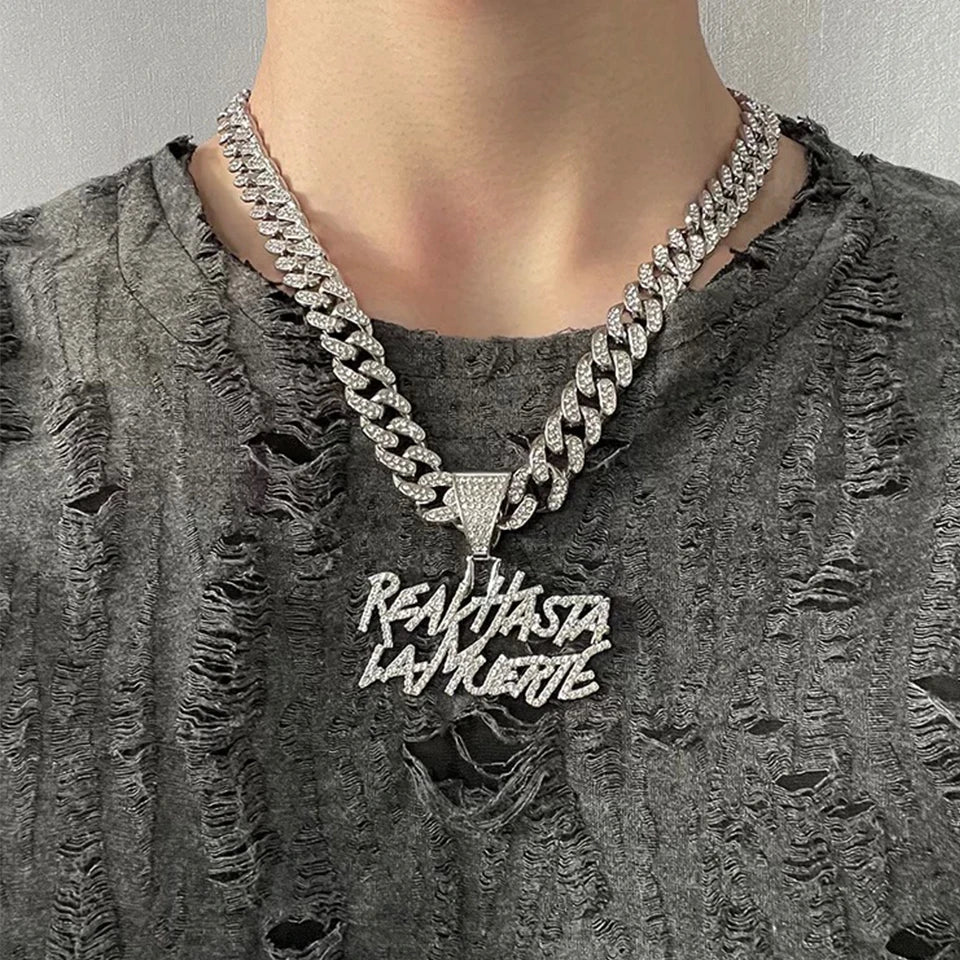 Hip Hop Letter Pendant Necklace - Image 3