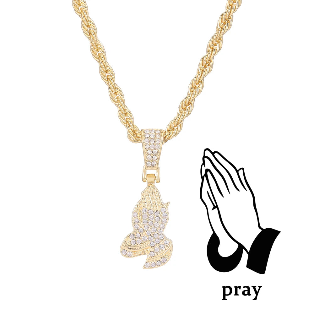 Iced-Out Cross Pendant Necklace - Image 13