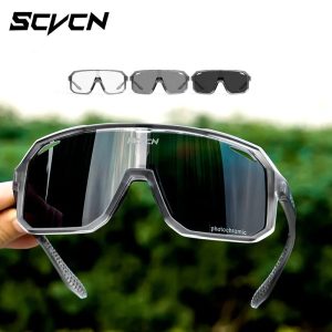 SCVCN Photochromic Cycling Sunglasses – Unisex UV400 MTB & Road Bike Sports Eyewear