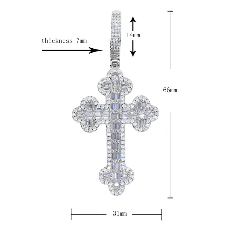 New Iced Out Cross Necklace for Men & Women - Image 2