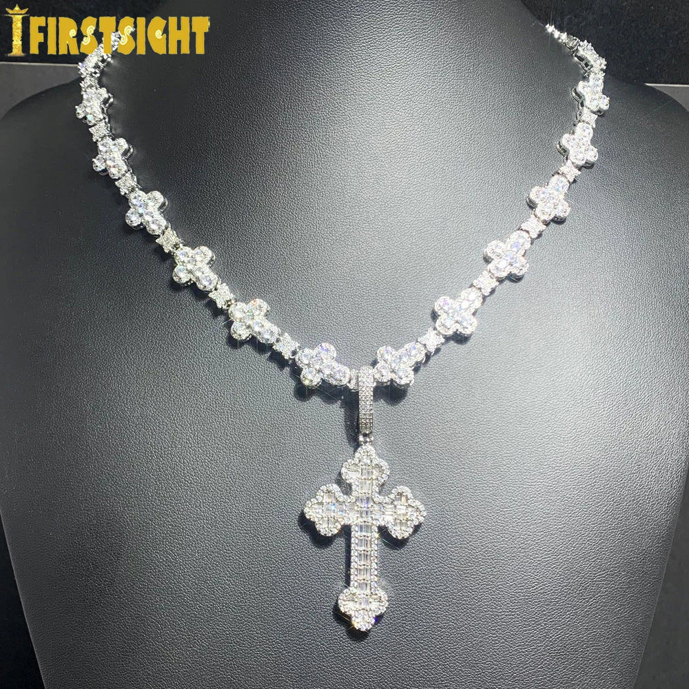 New Iced Out Cross Necklace for Men & Women - Image 6