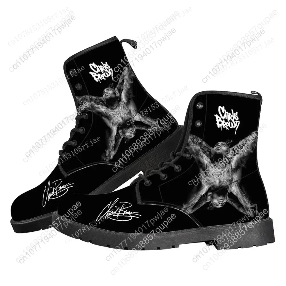Chris Brown-Inspired Hip Hop Rock Casual Boots – Custom Fashion Hiking Shoes for Men, Women & Teens - Image 6