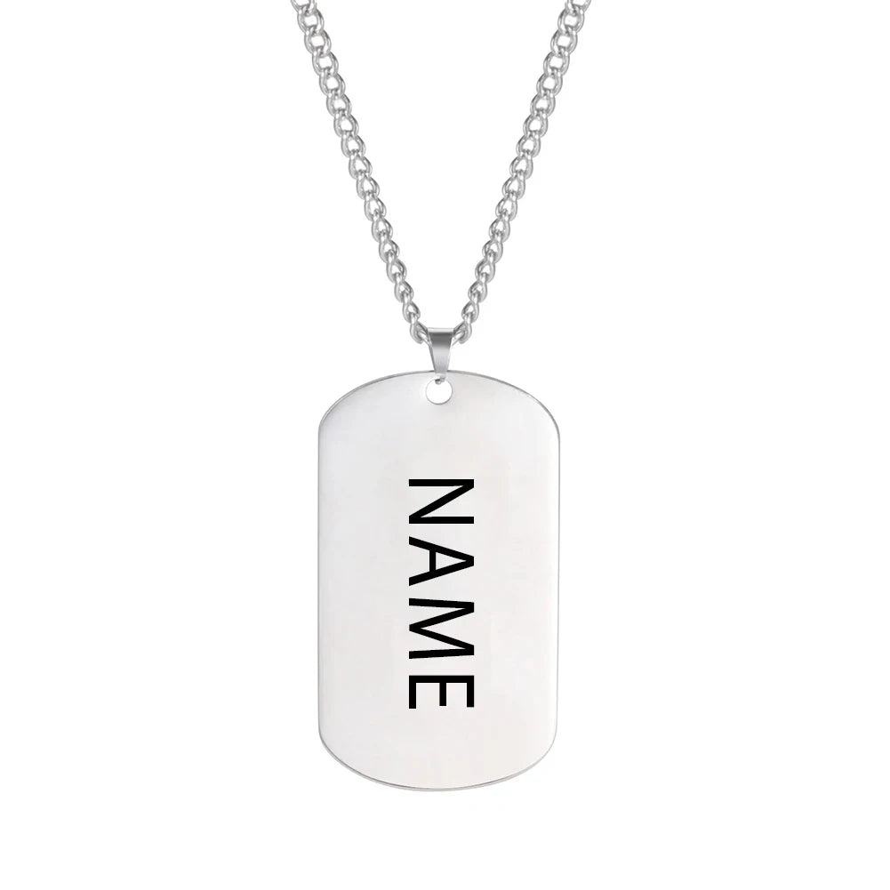 Personalized Military Dog Tag Necklace – Custom Stainless Steel Soldier Bar Chain for Men - Image 12