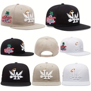 LA Angel Wings Embroidered Baseball Cap – Unisex Snapback Hat for Outdoor & Hip Hop Style