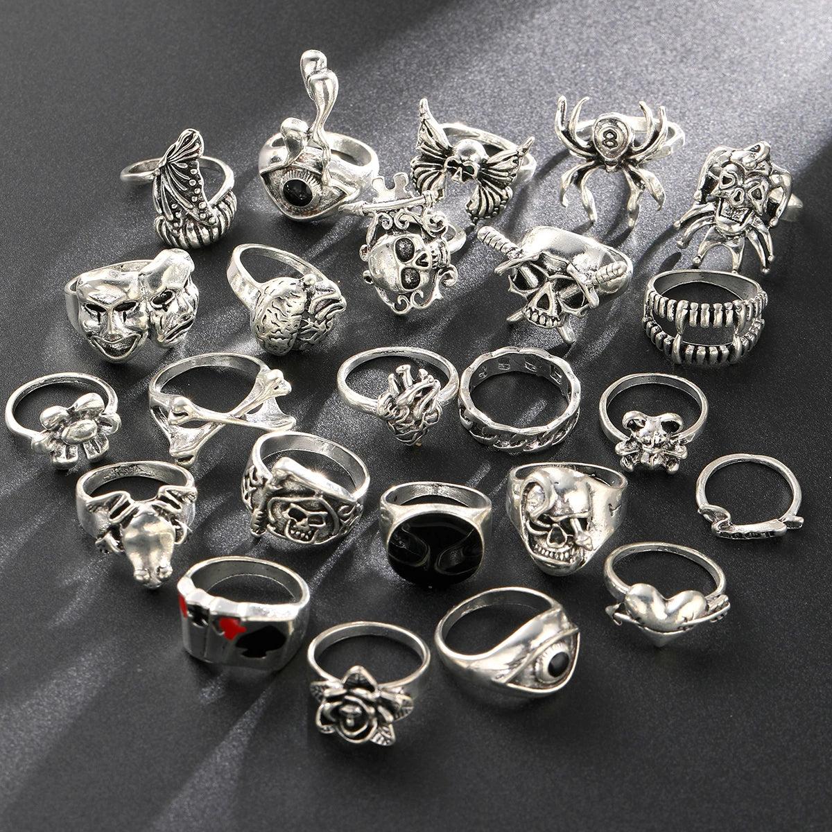 Gothic Skeleton Ring Set - Image 2