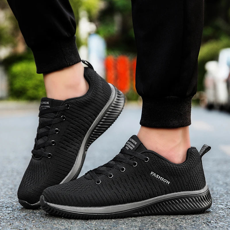 Men’s Knit Running Sneakers – Lightweight Casual Athletic Walking Shoes - Image 3