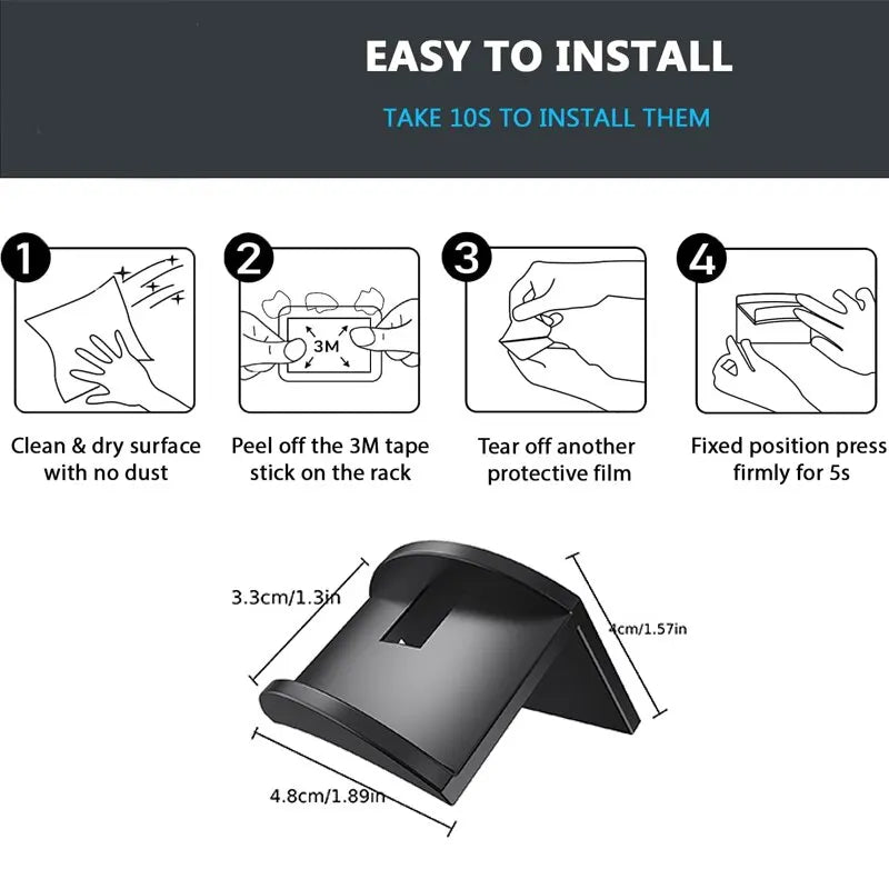 Minimalist Hat Hook Set – 5/10pcs Traceless Wall Hooks for Baseball Caps, Headphones & Accessories - Image 6