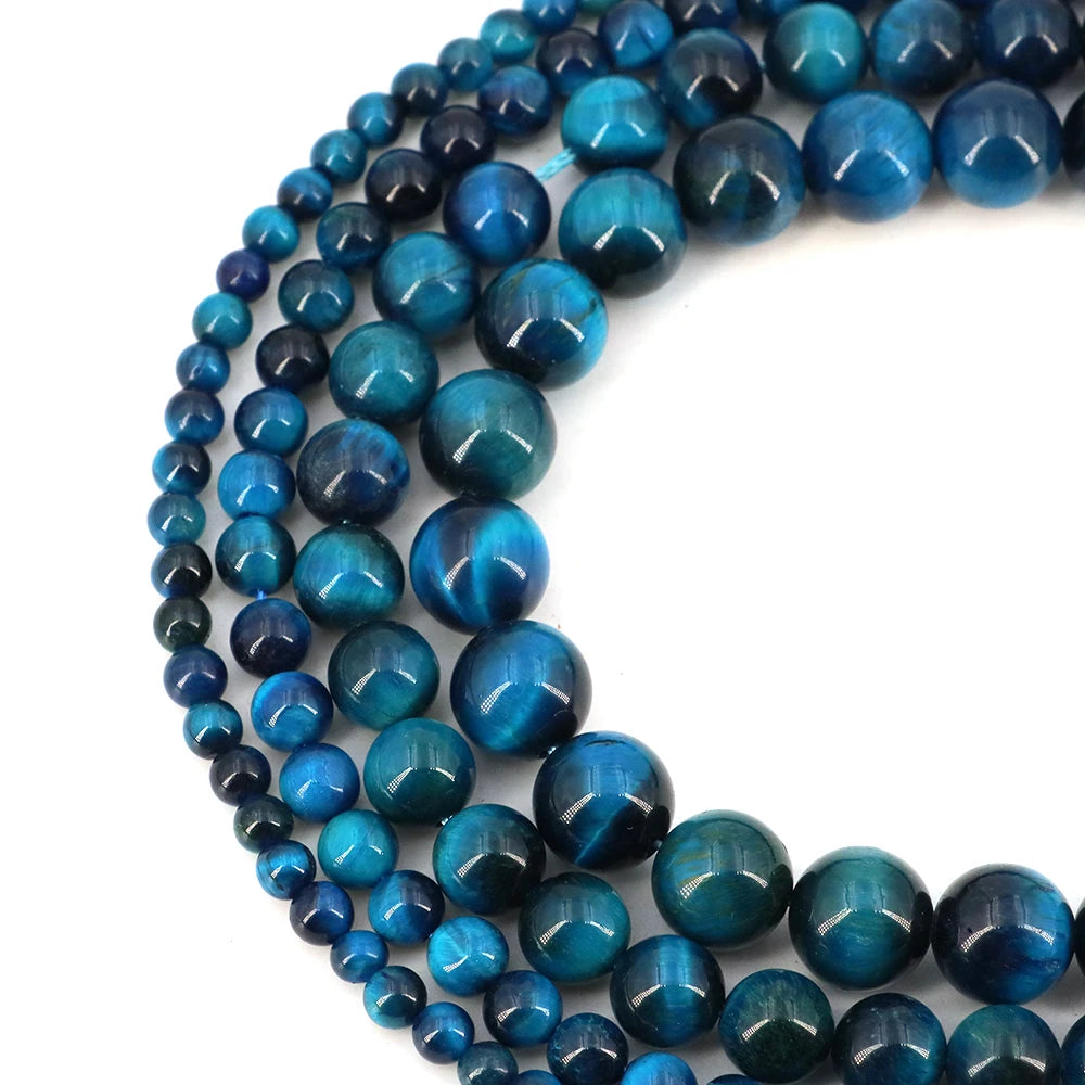 Natural Black Larvikite Labradorite Round Beads – Loose Stone Strand for DIY Jewelry Making - Image 29