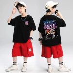 Korean Children's Clothes 2025 Summer Tops Art New York City Graphic T Shirts Cotton Baby Boys Short Sleeves Shirt Kids Clothes