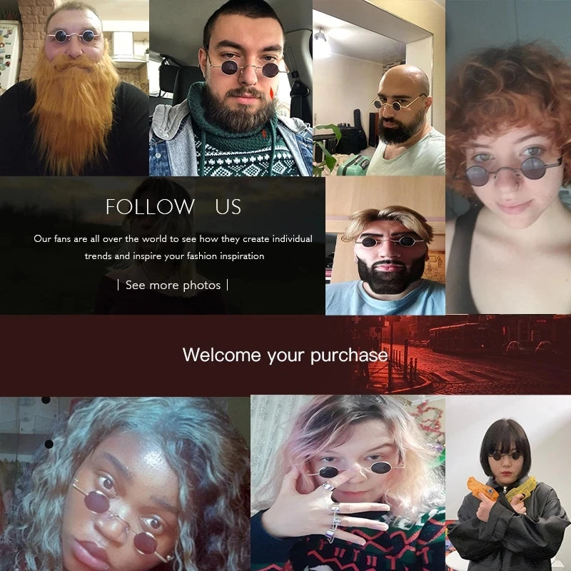 New Punk Round Retro Sunglasses – Ultra Small Frame Hip Hop Style Shades for Men & Women - Image 3