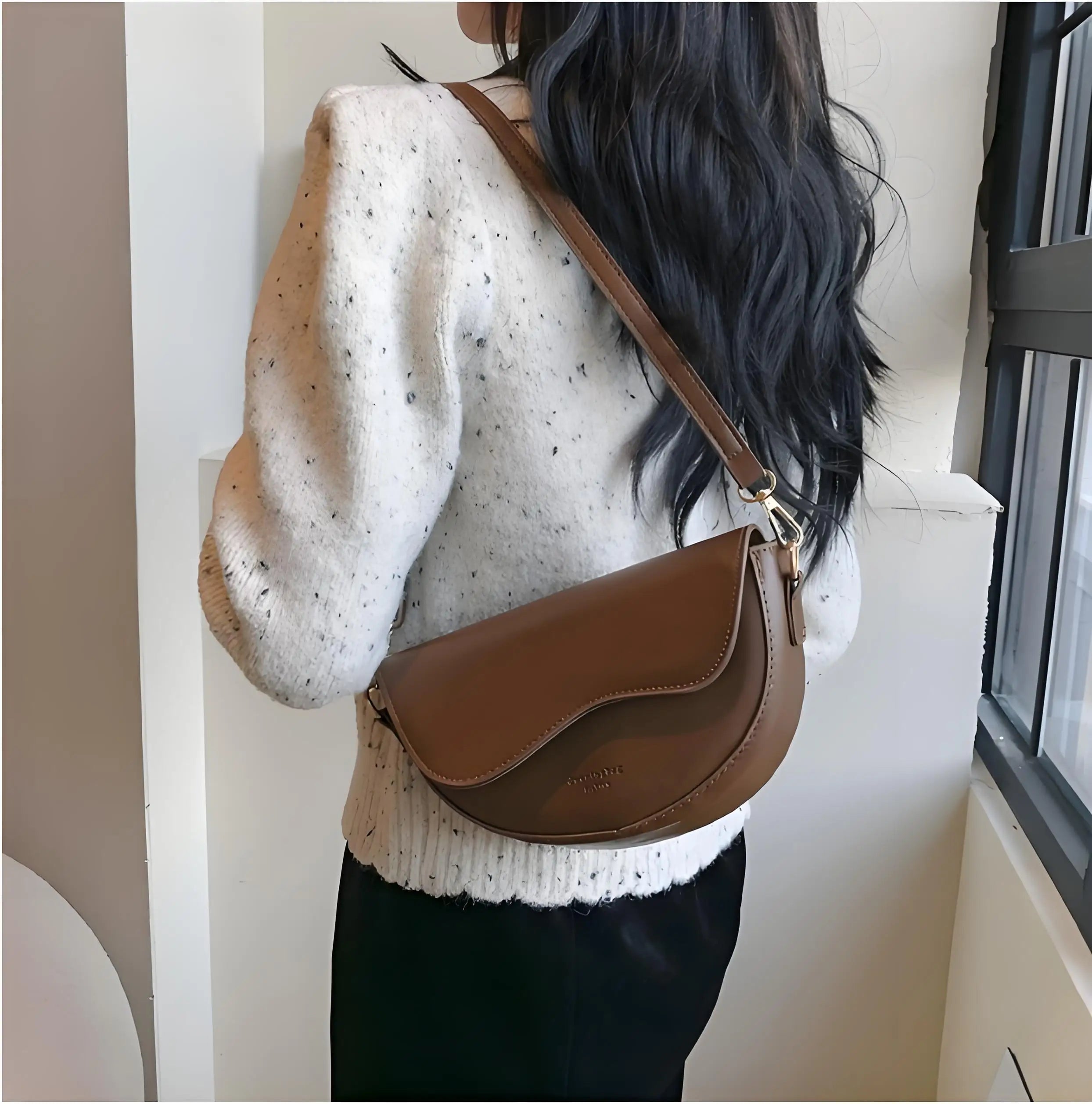 2025 Trendy Women's Crossbody Saddle Bag – Minimalist Niche Fashion Underarm Shoulder Bag - Image 2