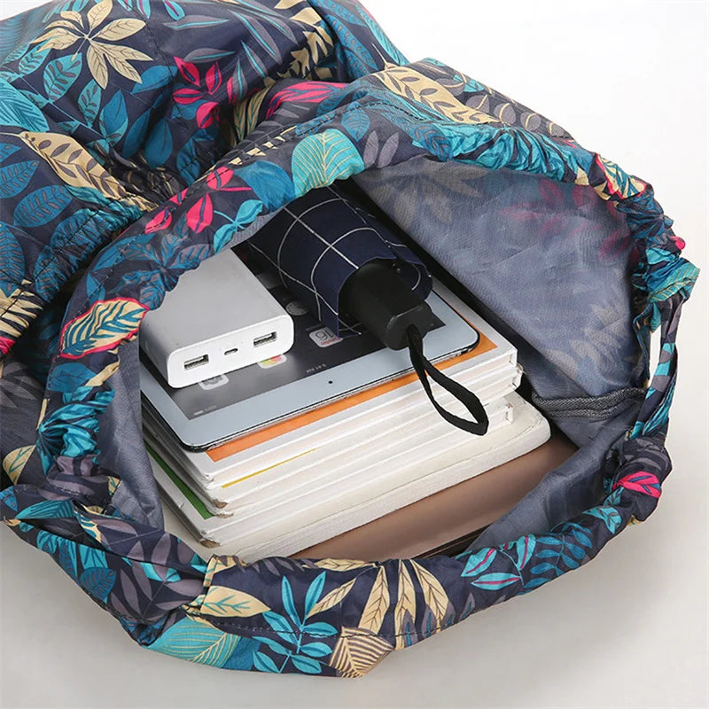 Women's Drawstring Sports Backpack – Foldable Travel & Shopping Rucksack - Image 5