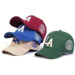 Unisex LA Letter Embroidery Snapback Cap – Adjustable Casual Hat for Spring & Autumn