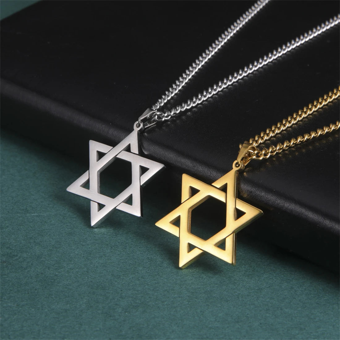 Star of David Pendant Necklace – Unisex Stainless Steel Jewish Symbol Jewelry - Image 2