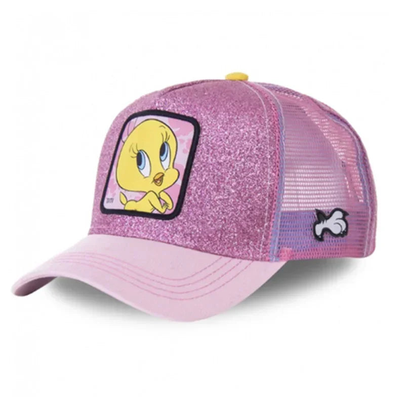 High-Quality Anime Cartoon Snapback – Unisex Cotton Mesh Trucker Baseball Cap for Men & Women - Image 5