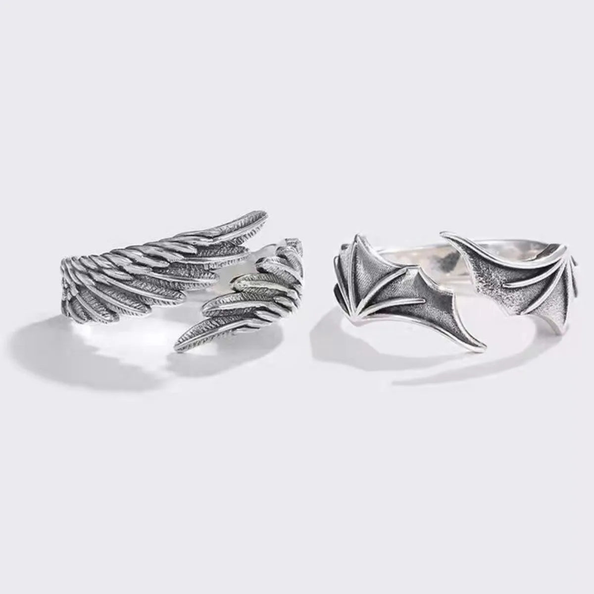 Vintage Angel Wing Demon Eye Ring - Image 2