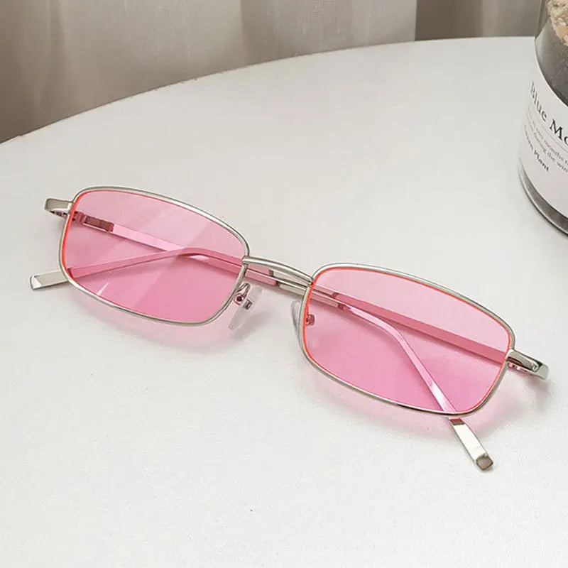 Fashion Small Rectangle Sunglasses – Vintage Metal Frame Eyewear for Men & Women - Image 7