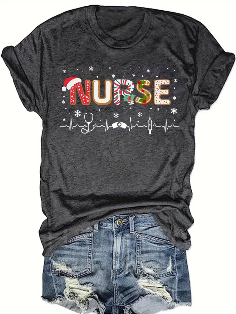 2025 Red Rose Printed T-Shirt – Casual Loose-Fit Short Sleeve Summer Tee - Image 17