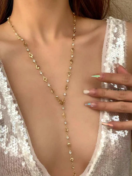 Bohemian Crystal Y-Shaped Tassel Necklace – Vintage Butterfly Chain for Women - Image 13