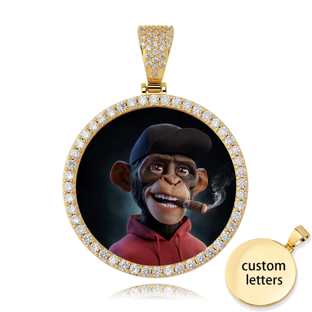 TOPGRILLZ Custom Photo NFT Pendant – Oversized Round Necklace for Digital Art & Hip Hop Style - Image 14