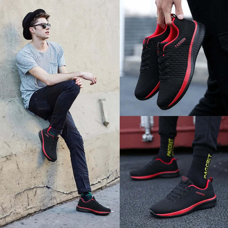 Men’s Knit Running Sneakers – Lightweight Casual Athletic Walking Shoes - Image 6