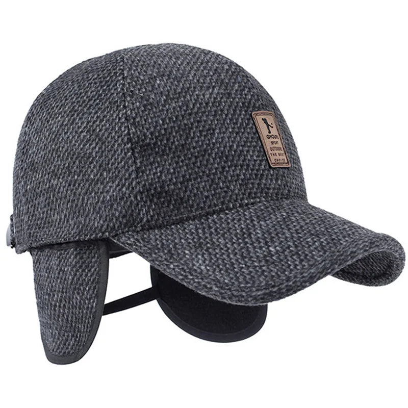 Autumn/Winter Thick Warm Baseball Cap – Unisex Ear-Cover Hat for Cold Weather & Street Style - Image 5
