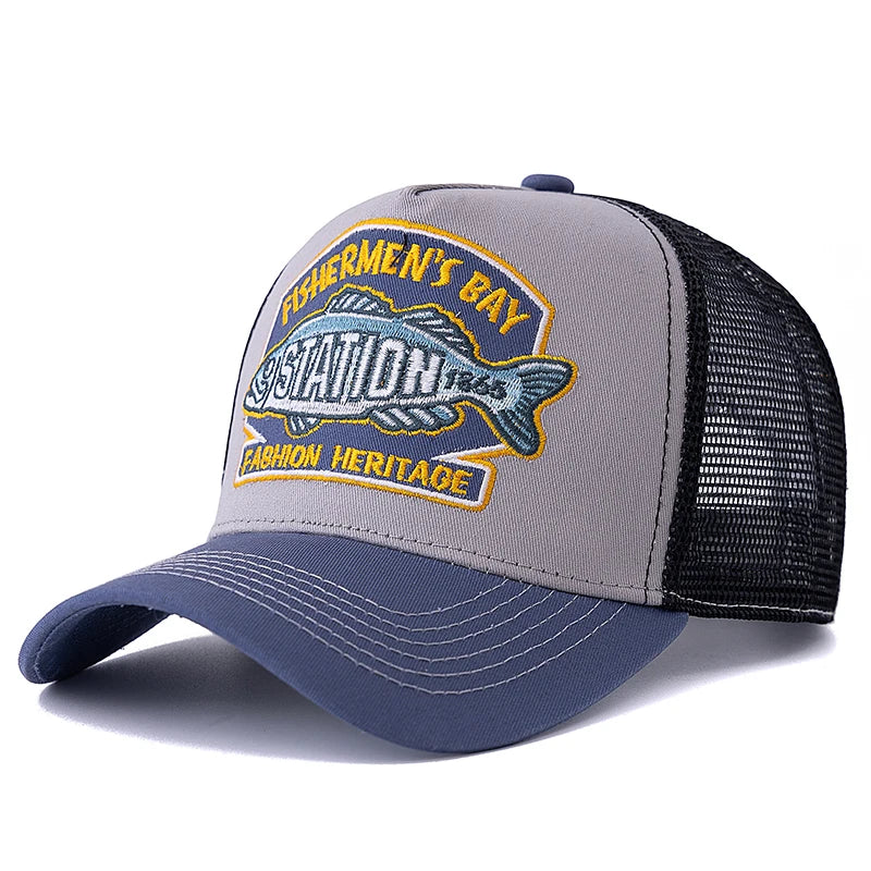 Unisex Summer Fishing Cap – Breathable Mesh Trucker Snapback Hat for Outdoor Sports - Image 9