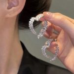 Luxury Zircon Flower Stud Earrings